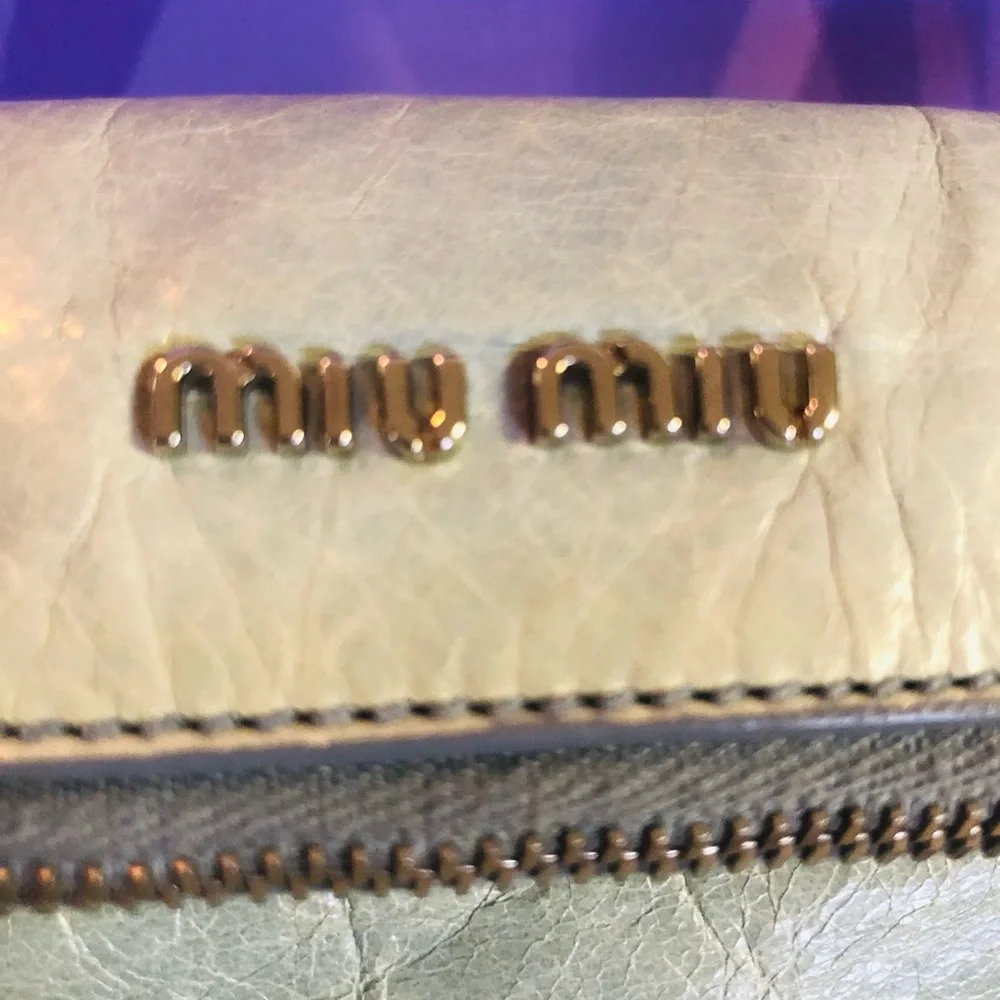 Miu Miu Blueish gray Leather Bag with silver Detail - Picture 10 of 13